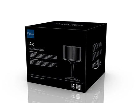 Džino ir toniko taurės Lyngby Glas Palermo Gold, 450 ml, 4 vnt.