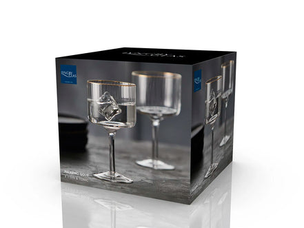 Džino ir toniko taurės Lyngby Glas Palermo Gold, 450 ml, 4 vnt.
