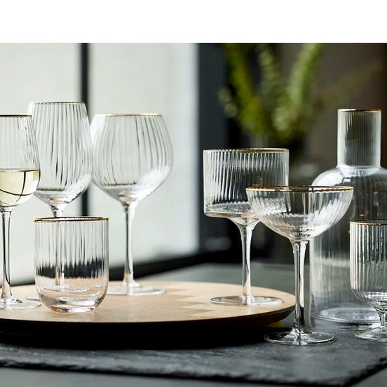 Raudonojo vyno taurės Lyngby Glas Palermo Gold, 400 ml, 4 vnt.