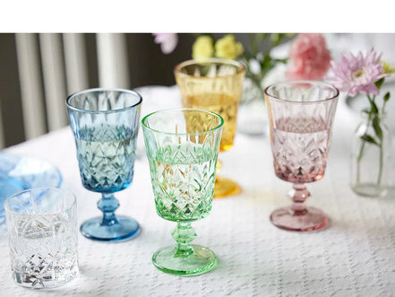 Vyno taurės Lyngby Glas Sorrento, 4 vnt., 290 ml, mėlynos spalvos