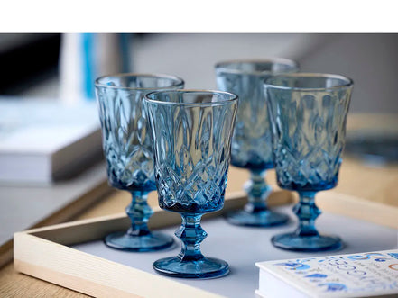 Vyno taurės Lyngby Glas Sorrento, 4 vnt., 290 ml, mėlynos spalvos
