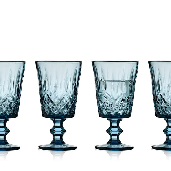 Vyno taurės Lyngby Glas Sorrento, 4 vnt., 290 ml, mėlynos spalvos
