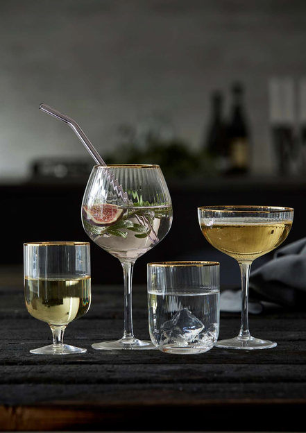 Džino ir toniko taurės Lyngby Glas Palermo Gold, 650ml 4vnt.