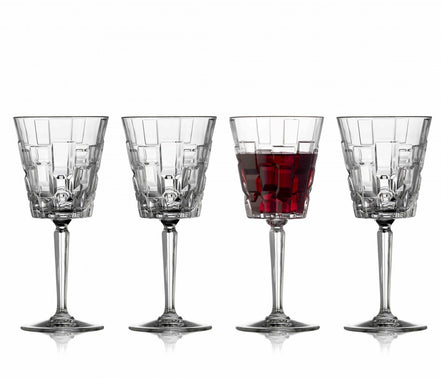 Raudono vyno taurės Lyngby Glas Krystal Etna, 280ml, 4vnt.