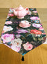 Francine Black Table Runner with Tassels