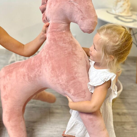 Giant Soft Toy Wingless Pegasus – Dusty Pink