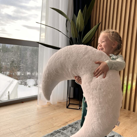 Handcrafted Giant Moon Pillow for Babies & Toddlers 