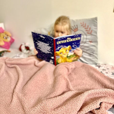 Handmade Bedspread & Blanket Teddy - Dusty Pink
