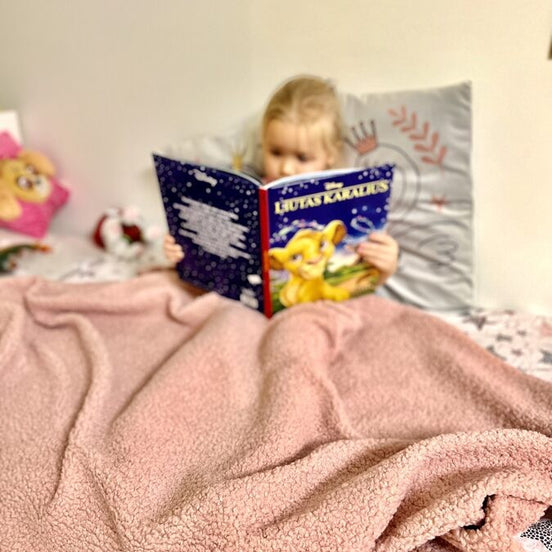 Handmade Bedspread & Blanket Teddy - Dusty Pink