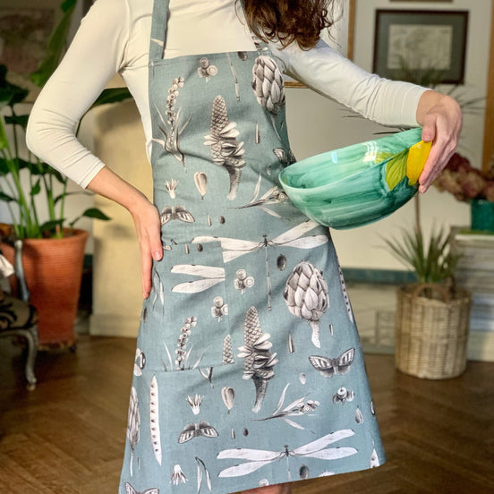 Ladies' Apron - Seeds Aqua