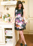 Ladies Apron with Ruffles - Francine Black