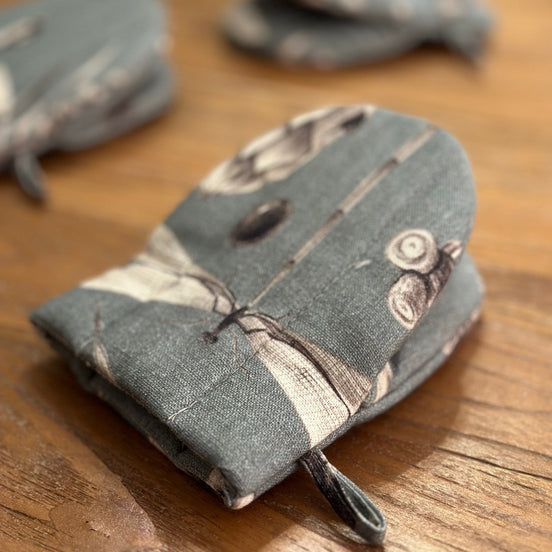 Oven Glove With Double Wool Filling - Seeds Aqua