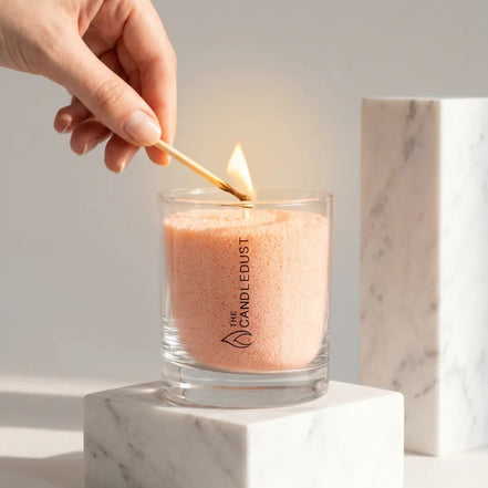 Peach Unscented Candle in Glass, 160g
