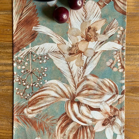 Table Runner, Linen-Cotton Mix - Terra Flora