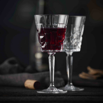 Raudono vyno taurės Lyngby Glas Krystal Etna, 280ml, 4vnt.