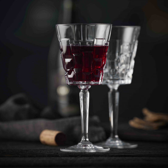 Raudono vyno taurės Lyngby Glas Krystal Etna, 280ml, 4vnt.